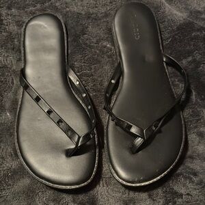 Torrid Black Sandals with Metal Hardware